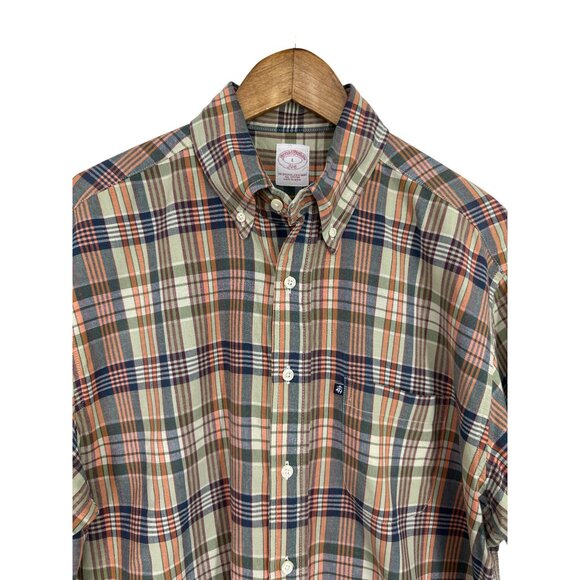 Brooks Brothers 346 The Original Polo Shirt Short Sleeve Button Down Shirt Sz L - Picture 3 of 11